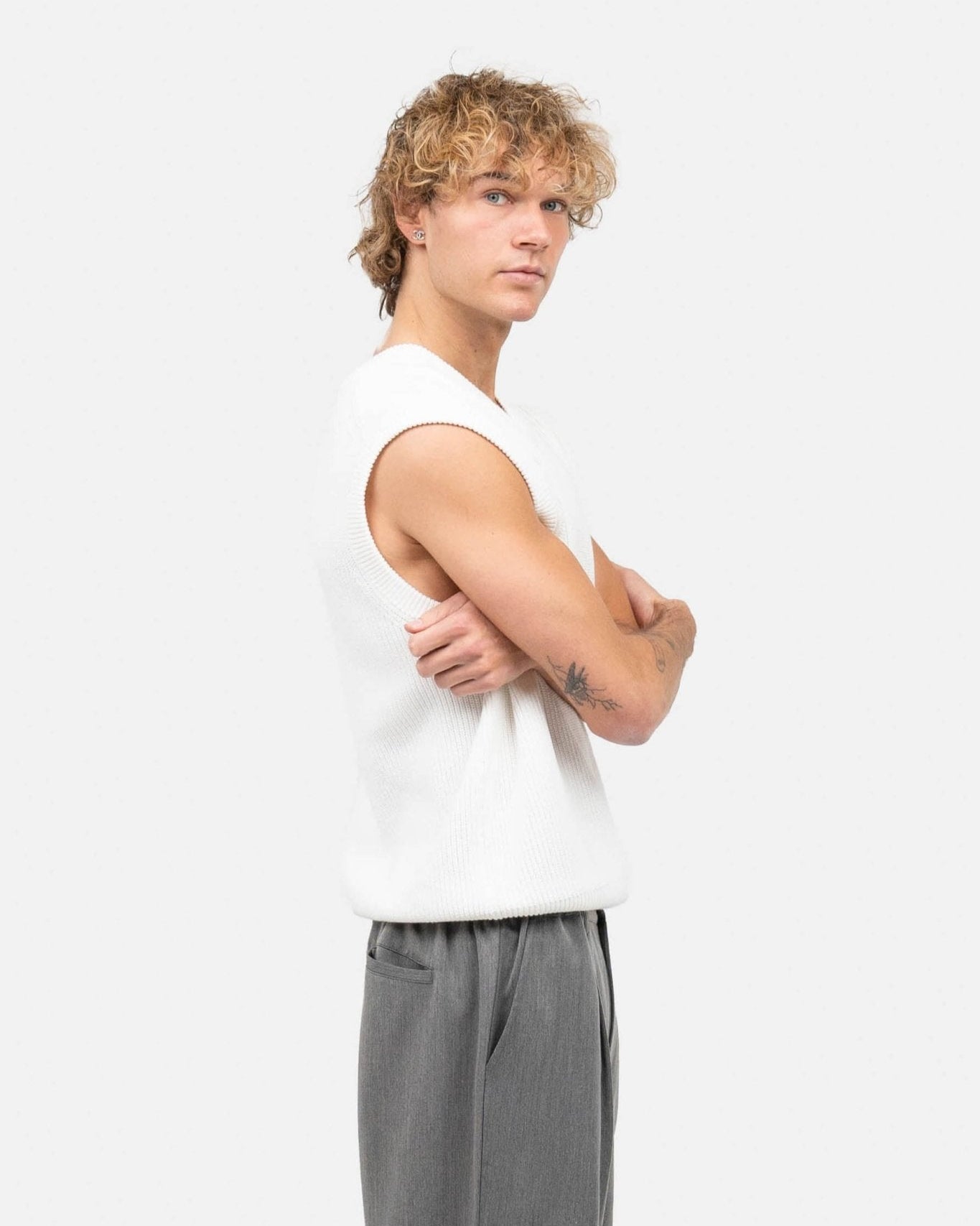 Strikvest Hvid | Skagen - clothing.dk